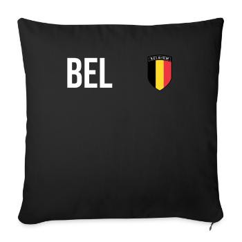 Belgium Belgique Belgie Belgium Brussels Football - Sofa pillowcase 17,3'' x 17,3'' (45 x 45 cm) - black - Front