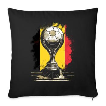 Belgium Belgique Belgie Belgium Brussels Football - Sofa pillowcase 17,3'' x 17,3'' (45 x 45 cm) - black - Front