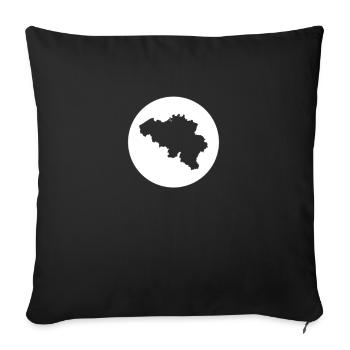 Belgium Map Belgian Belgians - Sofa pillowcase 17,3'' x 17,3'' (45 x 45 cm) - black - Front
