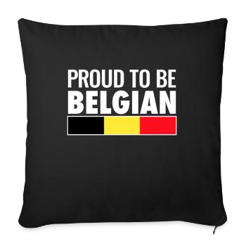 Proud To Be Belgian Belgium Belgian Flag - Sofa pillowcase 17,3'' x 17,3'' (45 x 45 cm) - black - Front