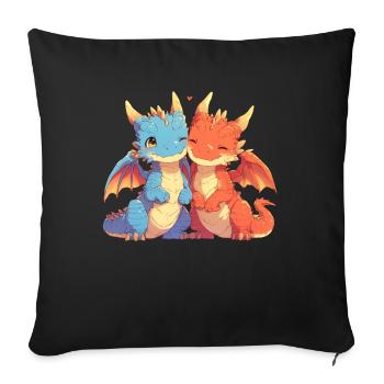 Baby Dragon Dragon Children - Sofa pillowcase 17,3'' x 17,3'' (45 x 45 cm) - black - Front