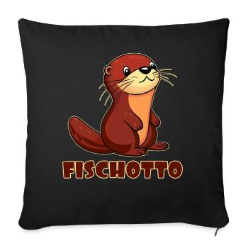 Otto Name, Fischotto Outfit for Name Day with Name - Sofa pillowcase 17,3'' x 17,3'' (45 x 45 cm) - black - Front