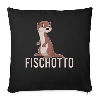 Otto Name, tenue Fischotto pour le jour du nom avec le nom - Housse de coussin décorative 45 x 45 cm - noir - Devant