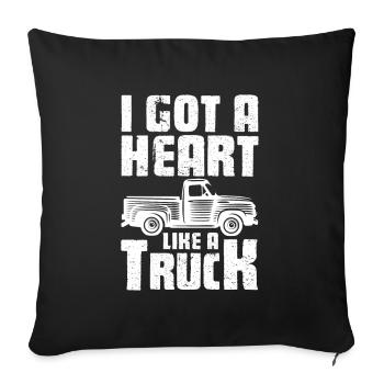 Cadeau de musique country country music - Housse de coussin décorative 45 x 45 cm - noir - Devant