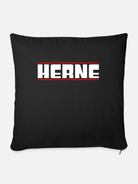 Herne - Sofakissenbezug 45 x 45 cm - Schwarz