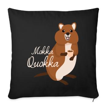 Quokka Coffee Quokkas - Sofa pillowcase 17,3'' x 17,3'' (45 x 45 cm) - black - Front