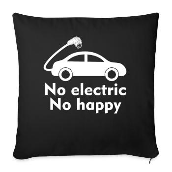 Voiture électrique Véhicule électrique - Housse de coussin décorative 45 x 45 cm - noir - Devant