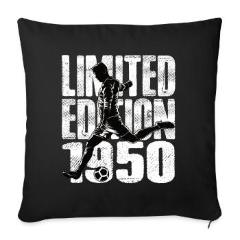 Limited Edition 1950 Limited Edition Football - Sofa pillowcase 17,3'' x 17,3'' (45 x 45 cm) - black - Front