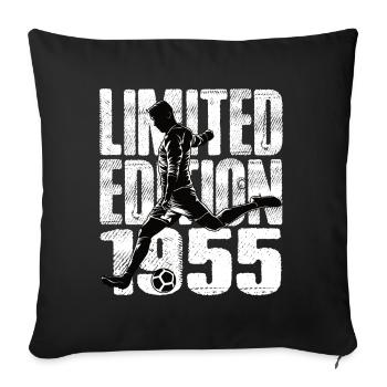 Limited Edition 1955 Limited Edition Fußball - Sofakissenbezug 45 x 45 cm - Schwarz - Vorne