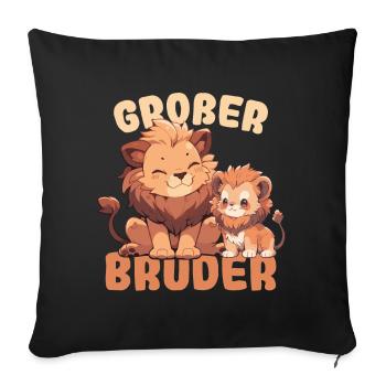Announcing offspring | I'm going to be a big brother in 2025 - Sofa pillowcase 17,3'' x 17,3'' (45 x 45 cm) - black - Front