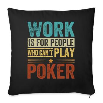 Tenue de carte de casino de jeu professionnelle - Housse de coussin décorative 45 x 45 cm - noir - Devant