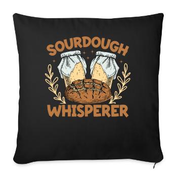 Amateurs de boulangerie, - Housse de coussin décorative 45 x 45 cm - noir - Devant