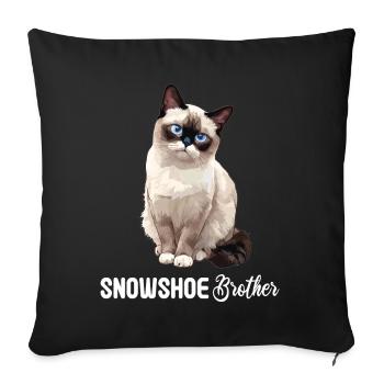 Chaton raquette Chat raquette - Housse de coussin décorative 45 x 45 cm - noir - Devant
