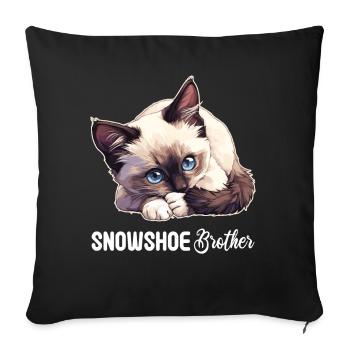 Chaton raquette Chat raquette - Housse de coussin décorative 45 x 45 cm - noir - Devant