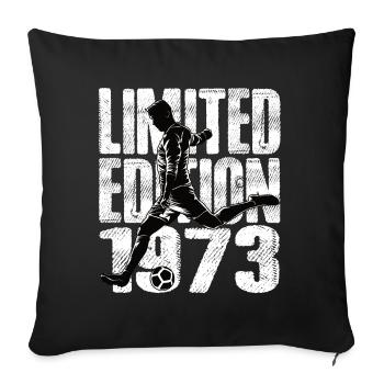 Limited Edition 1973 Limited Edition Football - Sofa pillowcase 17,3'' x 17,3'' (45 x 45 cm) - black - Front