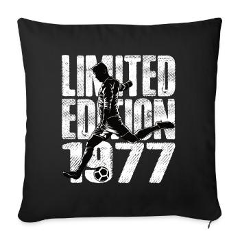Limited Edition 1977 Limited Edition Football - Sofa pillowcase 17,3'' x 17,3'' (45 x 45 cm) - black - Front