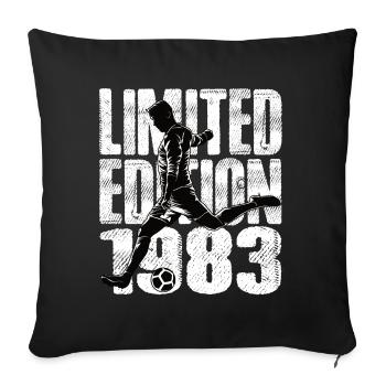 Limited Edition 1983 Limited Edition Fußball - Sofakissenbezug 45 x 45 cm - Schwarz - Vorne