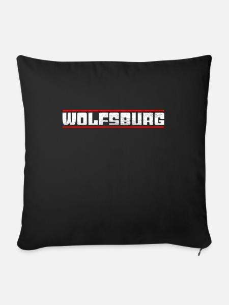 Wolfsburg - Sofakissenbezug 45 x 45 cm - Schwarz