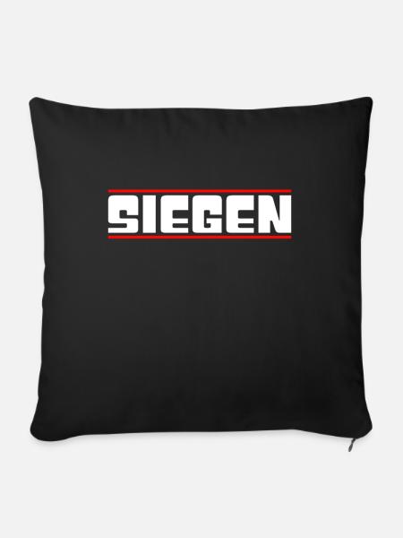 Siegen - Sofakissenbezug 45 x 45 cm - Schwarz