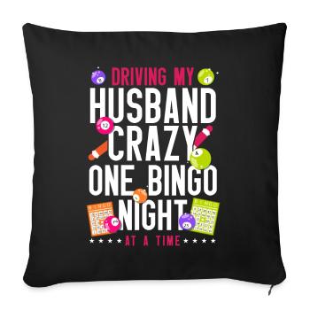 Bingo Player Husband Wife Driving - Sofa pillowcase 17,3'' x 17,3'' (45 x 45 cm) - black - Front