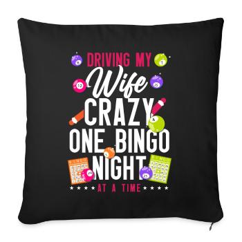 Bingo Player Husband Wife Driving - Sofa pillowcase 17,3'' x 17,3'' (45 x 45 cm) - black - Front
