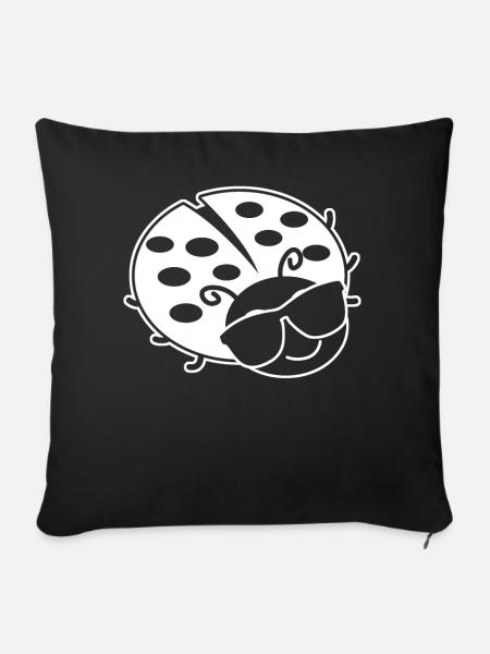 Ladybug Sunglasses Ladybugs - Sofakissenbezug 45 x 45 cm - Schwarz