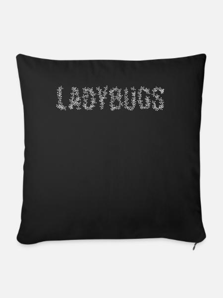 Ladybugs - Sofakissenbezug 45 x 45 cm - Schwarz
