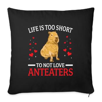 Capybara Don't Love South America Capybara - Sofa pillowcase 17,3'' x 17,3'' (45 x 45 cm) - black - Front