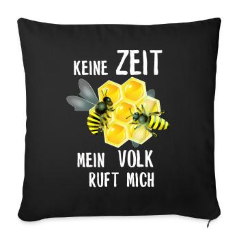 Beekeeper Tshirt Honey Bee Beekeeping Beekeeper - Sofa pillowcase 17,3'' x 17,3'' (45 x 45 cm) - black - Front