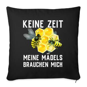 Beekeeper Tshirt Honey Bee Beekeeping Beekeeper - Sofa pillowcase 17,3'' x 17,3'' (45 x 45 cm) - black - Front
