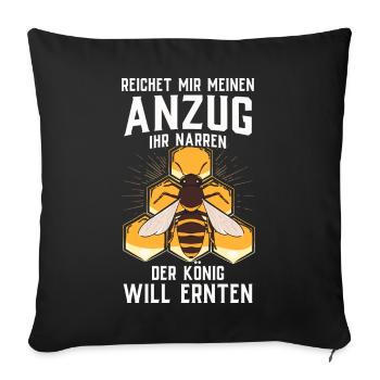 Beekeeper Tshirt Honey Bee Beekeeping Beekeeper - Sofa pillowcase 17,3'' x 17,3'' (45 x 45 cm) - black - Front