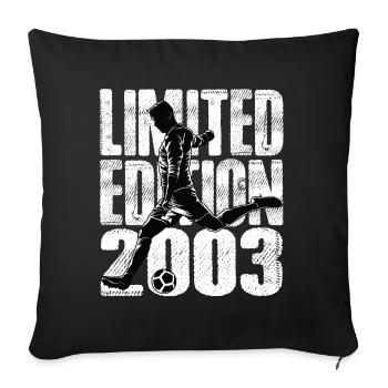 Limited Edition 2003 Limited Edition Football - Sofa pillowcase 17,3'' x 17,3'' (45 x 45 cm) - black - Front