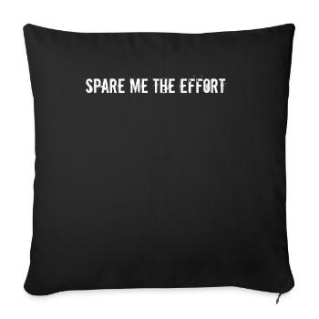 Bowling - Spare Me the Effort - Sofa pillowcase 17,3'' x 17,3'' (45 x 45 cm) - black - Front