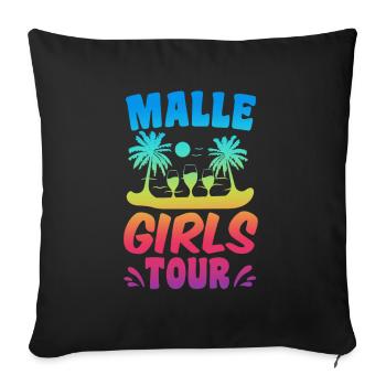 Visite des filles de Malle - Housse de coussin décorative 45 x 45 cm - noir - Devant