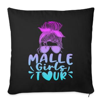 Visite des filles de Malle - Housse de coussin décorative 45 x 45 cm - noir - Devant