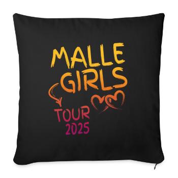 Malle Girls Tour 2025 - Sofa pillowcase 17,3'' x 17,3'' (45 x 45 cm) - black - Front