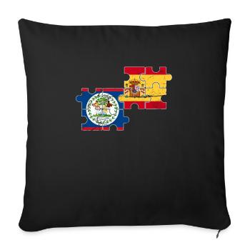 Belize Spain Vintage Flag Belizer - Sofa pillowcase 17,3'' x 17,3'' (45 x 45 cm) - black - Front