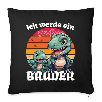 Annonce de la prochaine génération | Je vais être un grand frère en 2025 - Housse de coussin décorative 45 x 45 cm - noir - Devant