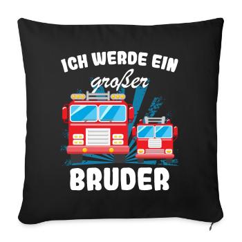 Annonce de la prochaine génération | Je vais être un grand frère en 2025 - Housse de coussin décorative 45 x 45 cm - noir - Devant