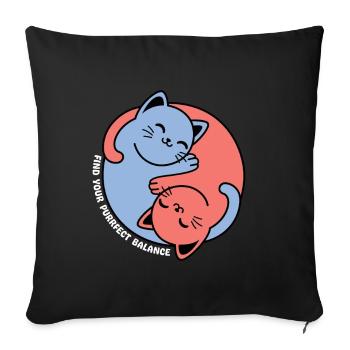 Trouvez votre équilibre parfait - Housse de coussin décorative 45 x 45 cm - noir - Devant