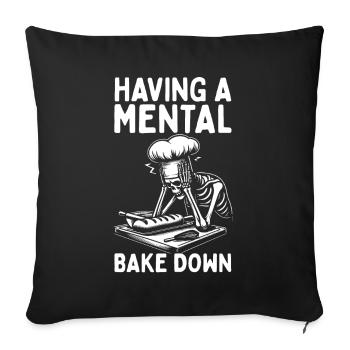 Bäcker Bäckerein Backwaren Backen Geschenk - Sofakissenbezug 45 x 45 cm - Schwarz - Vorne