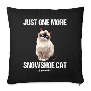 Chaton raquette Chat raquette - Housse de coussin décorative 45 x 45 cm - noir - Devant