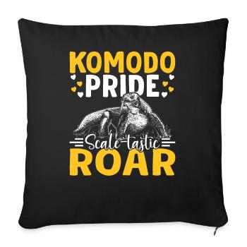 Komodo Pride Komodo Dragon Owner Wildlife - Sofa pillowcase 17,3'' x 17,3'' (45 x 45 cm) - black - Front
