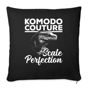 Komodo Couture owner of Komodo dragons, - Sofa pillowcase 17,3'' x 17,3'' (45 x 45 cm) - black - Front