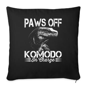 Komodo Responsible Komodo Dragon Owner, - Sofa pillowcase 17,3'' x 17,3'' (45 x 45 cm) - black - Front
