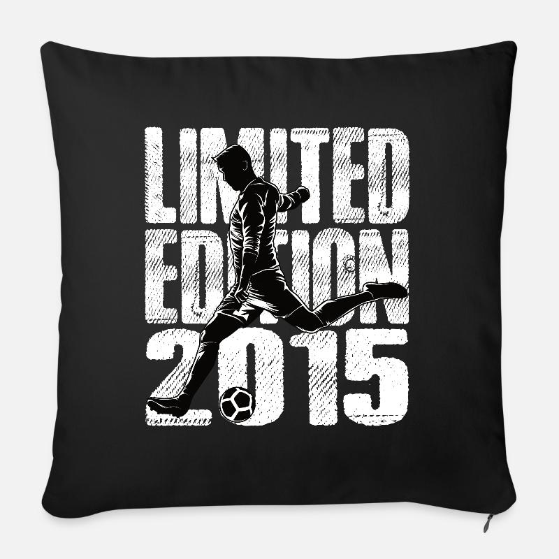 Limited Edition 2015 Limited Edition Fußball - Sofakissenbezug 45 x 45 cm - Schwarz