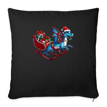 Dragon Christmas Dragon Kids - Sofa pillowcase 17,3'' x 17,3'' (45 x 45 cm) - black - Front