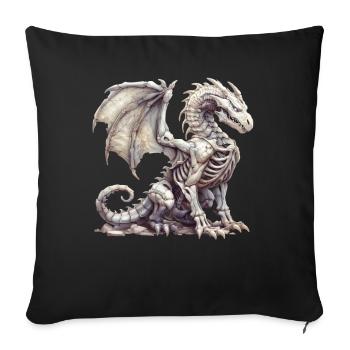 Dragon Skeleton Halloween Dragon Kids - Sofa pillowcase 17,3'' x 17,3'' (45 x 45 cm) - black - Front