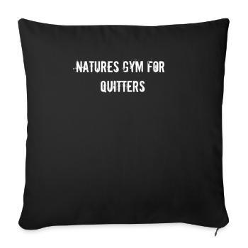 Randonnée - Natures Gym pour les fumeurs - Housse de coussin décorative 45 x 45 cm - noir - Devant