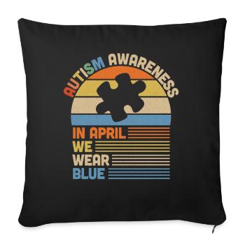 Autism - Sofa pillowcase 17,3'' x 17,3'' (45 x 45 cm) - black - Front